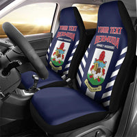 Custom Bermuda Football Car Seat Cover 2025 Go Gombey Warriors - Blue