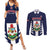 Custom Bermuda Football Couples Matching Summer Maxi Dress and Long Sleeve Button Shirt 2025 Go Gombey Warriors - Blue