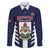 Custom Bermuda Football Family Matching Long Sleeve Bodycon Dress and Hawaiian Shirt 2025 Go Gombey Warriors - Blue