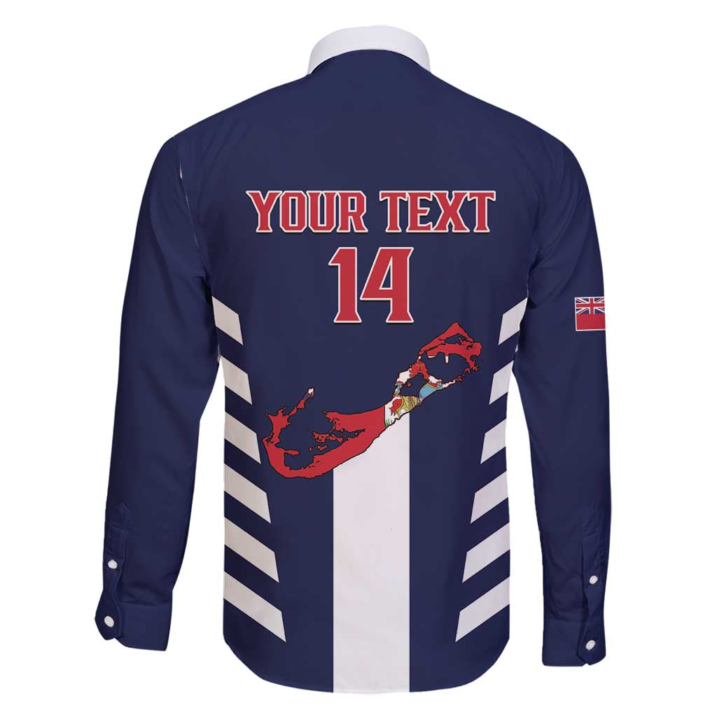 Custom Bermuda Football Family Matching Off Shoulder Short Dress and Hawaiian Shirt 2025 Go Gombey Warriors - Blue