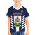Custom Bermuda Football Family Matching Puletasi and Hawaiian Shirt 2025 Go Gombey Warriors - Blue