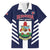 Custom Bermuda Football Family Matching Short Sleeve Bodycon Dress and Hawaiian Shirt 2025 Go Gombey Warriors - Blue