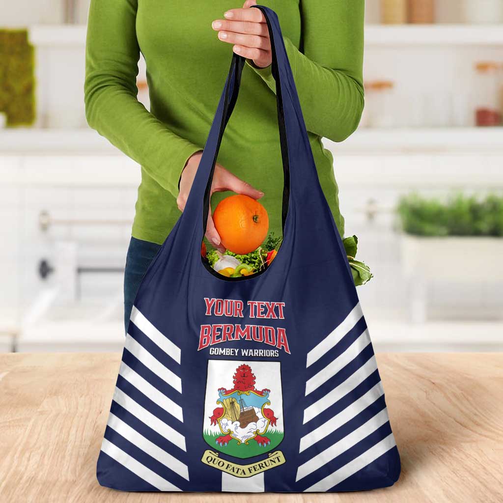 Custom Bermuda Football Grocery Bag 2025 Go Gombey Warriors - Blue