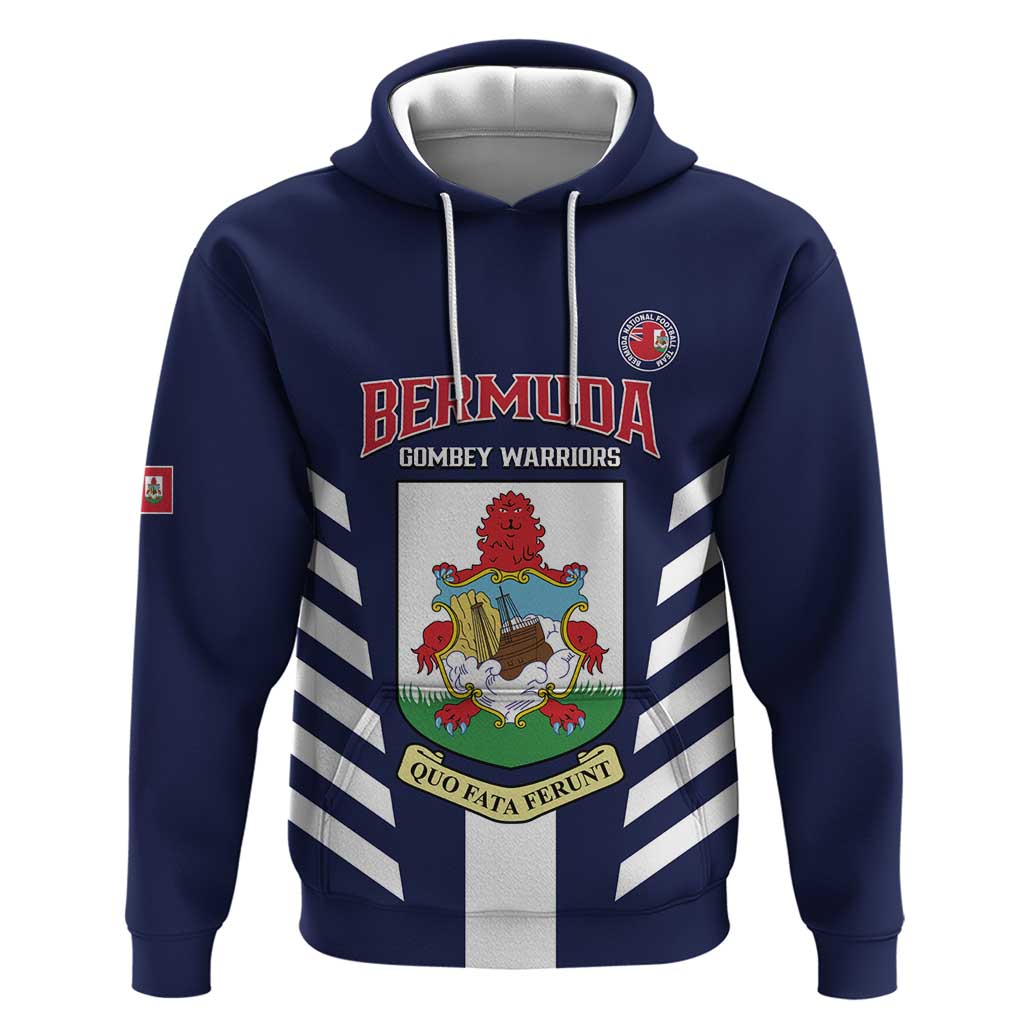 Custom Bermuda Football Hoodie 2025 Go Gombey Warriors - Blue