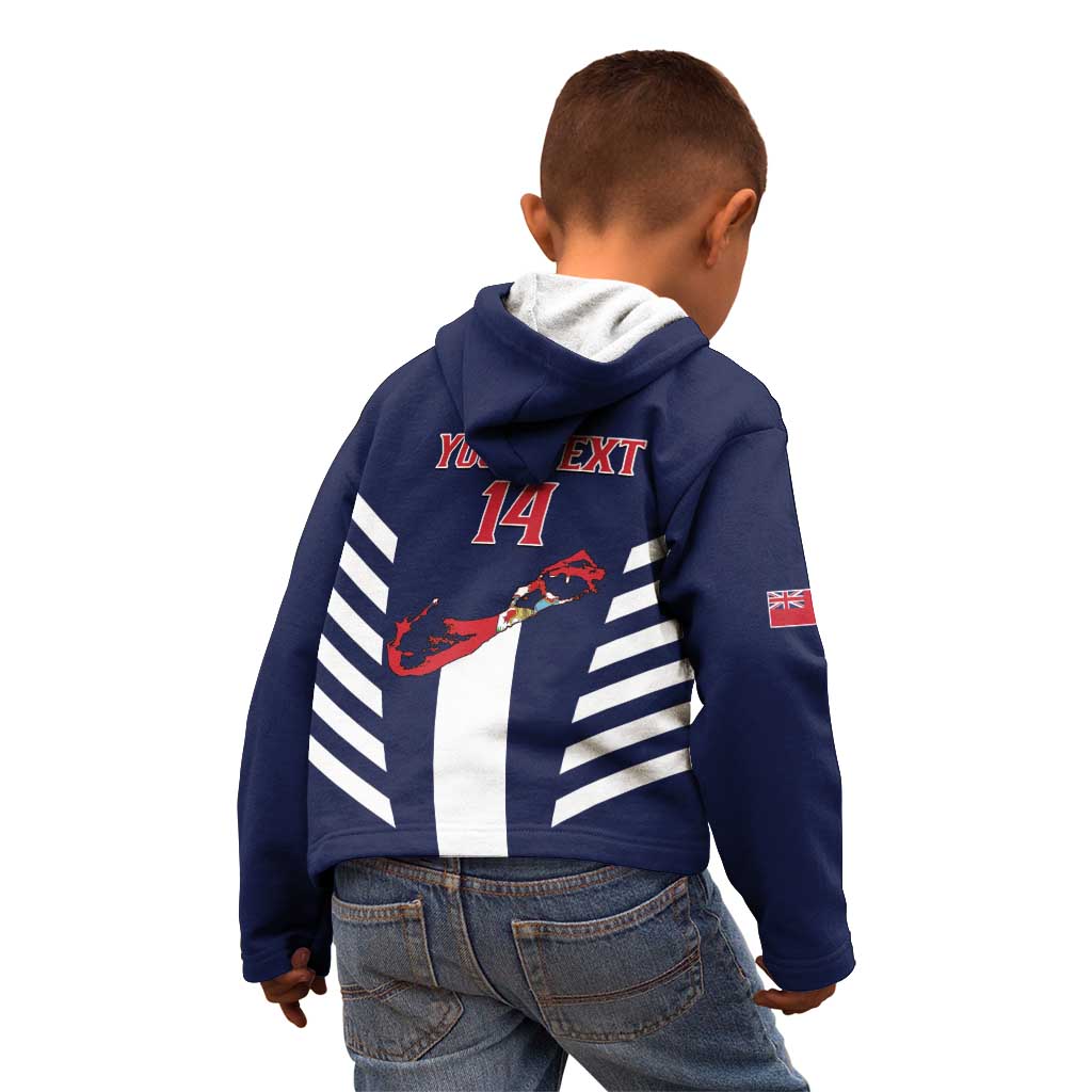 Custom Bermuda Football Kid Hoodie 2025 Go Gombey Warriors - Blue