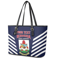 Custom Bermuda Football Leather Tote Bag 2025 Go Gombey Warriors - Blue