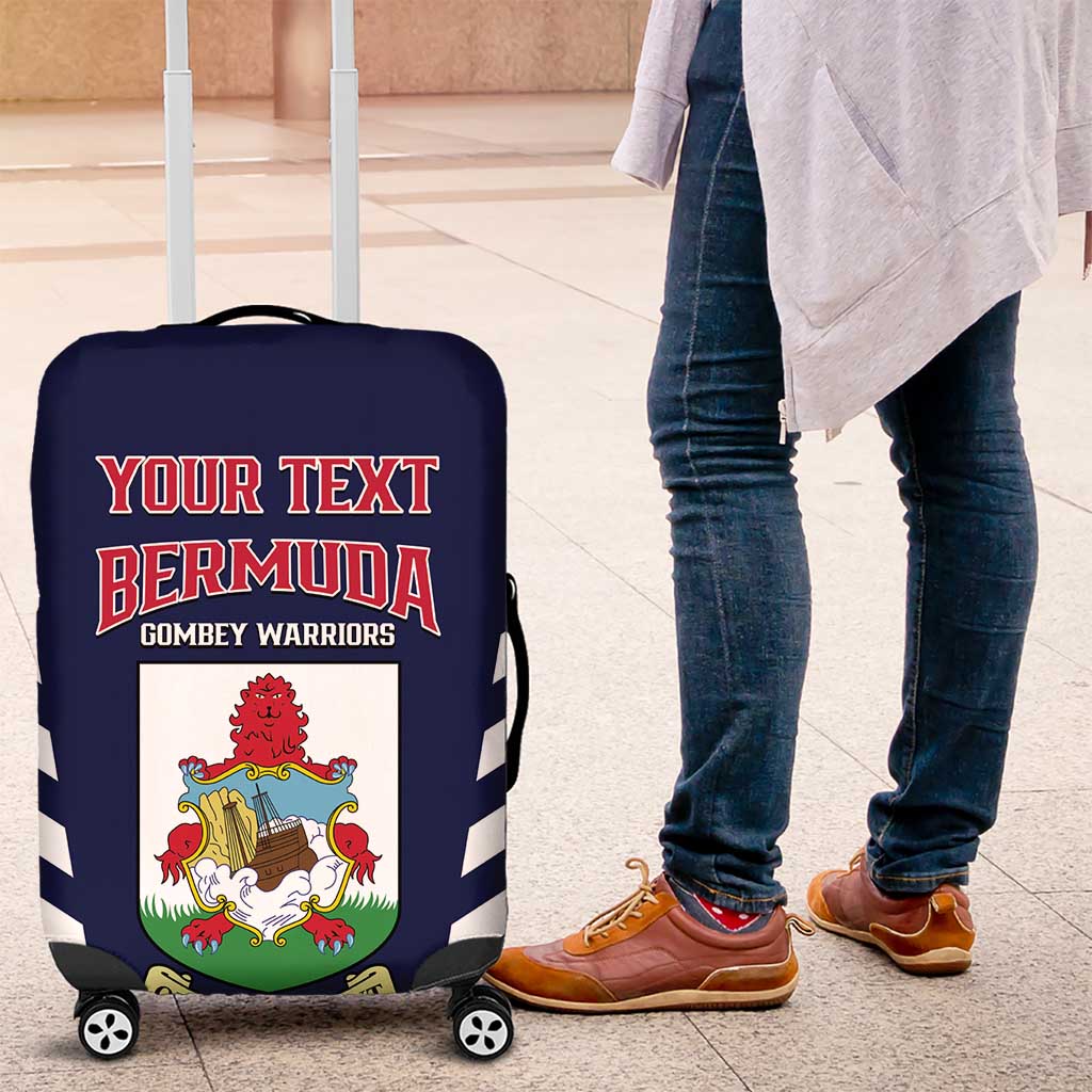 Custom Bermuda Football Luggage Cover 2025 Go Gombey Warriors - Blue