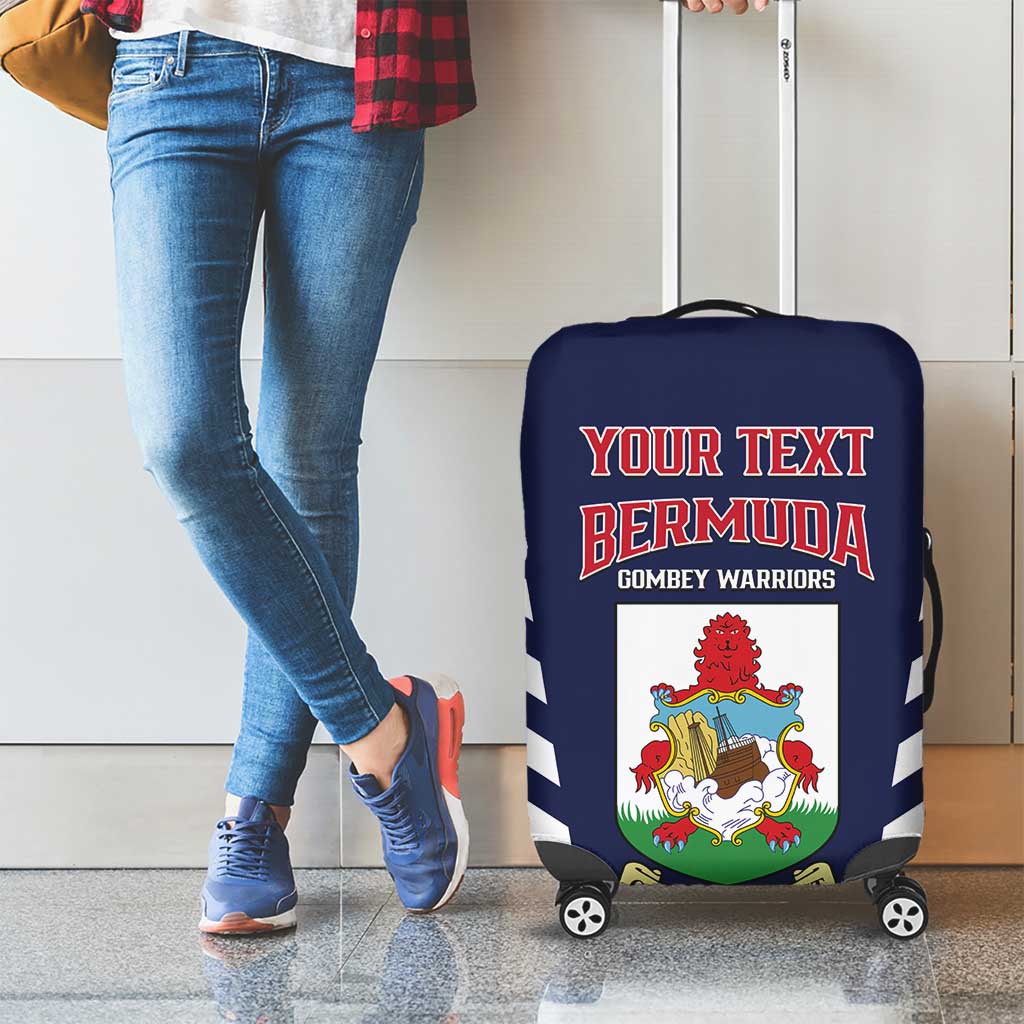 Custom Bermuda Football Luggage Cover 2025 Go Gombey Warriors - Blue