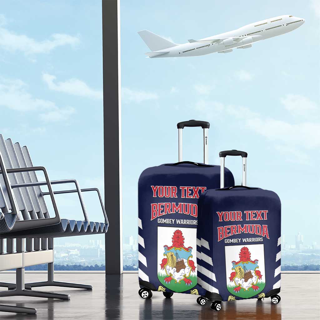 Custom Bermuda Football Luggage Cover 2025 Go Gombey Warriors - Blue