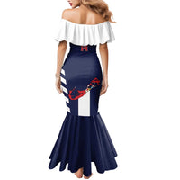 Custom Bermuda Football Mermaid Dress 2025 Go Gombey Warriors - Blue