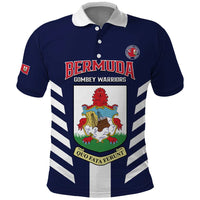 Custom Bermuda Football Polo Shirt 2025 Go Gombey Warriors - Blue