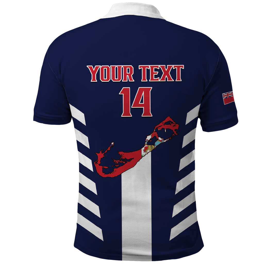 Custom Bermuda Football Polo Shirt 2025 Go Gombey Warriors - Blue