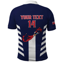 Custom Bermuda Football Polo Shirt 2025 Go Gombey Warriors - Blue