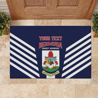 Custom Bermuda Football Rubber Doormat 2025 Go Gombey Warriors - Blue