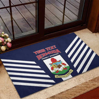 Custom Bermuda Football Rubber Doormat 2025 Go Gombey Warriors - Blue