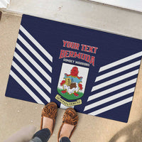 Custom Bermuda Football Rubber Doormat 2025 Go Gombey Warriors - Blue