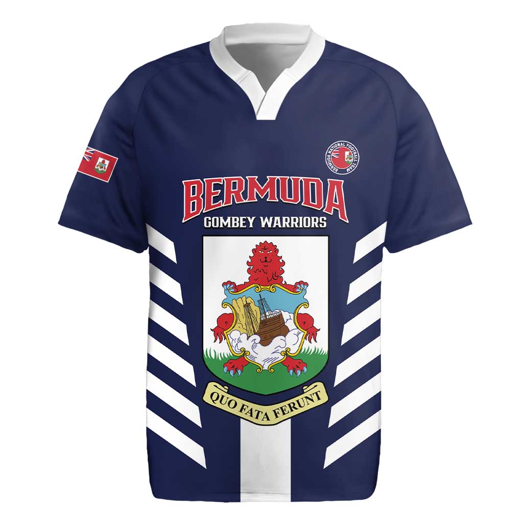 Custom Bermuda Football Rugby Jersey 2025 Go Gombey Warriors - Blue