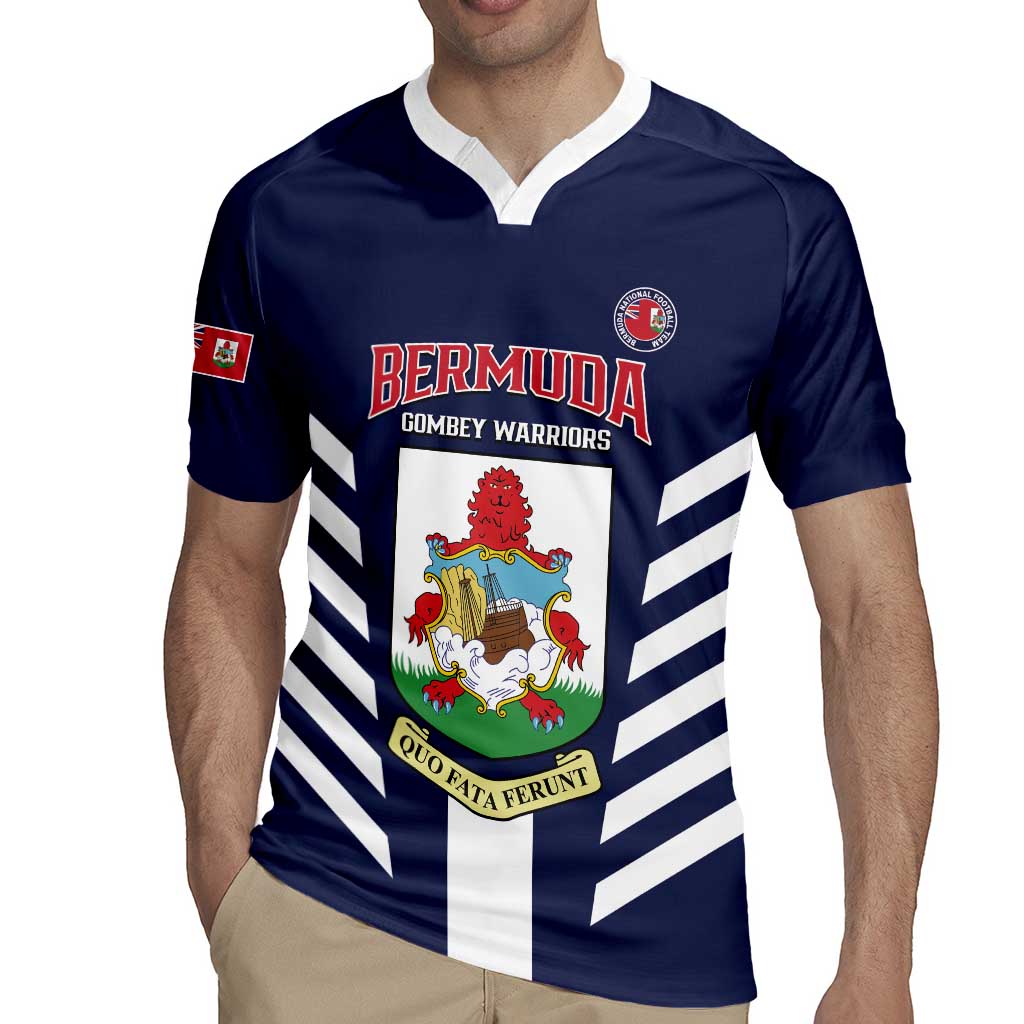 Custom Bermuda Football Rugby Jersey 2025 Go Gombey Warriors - Blue
