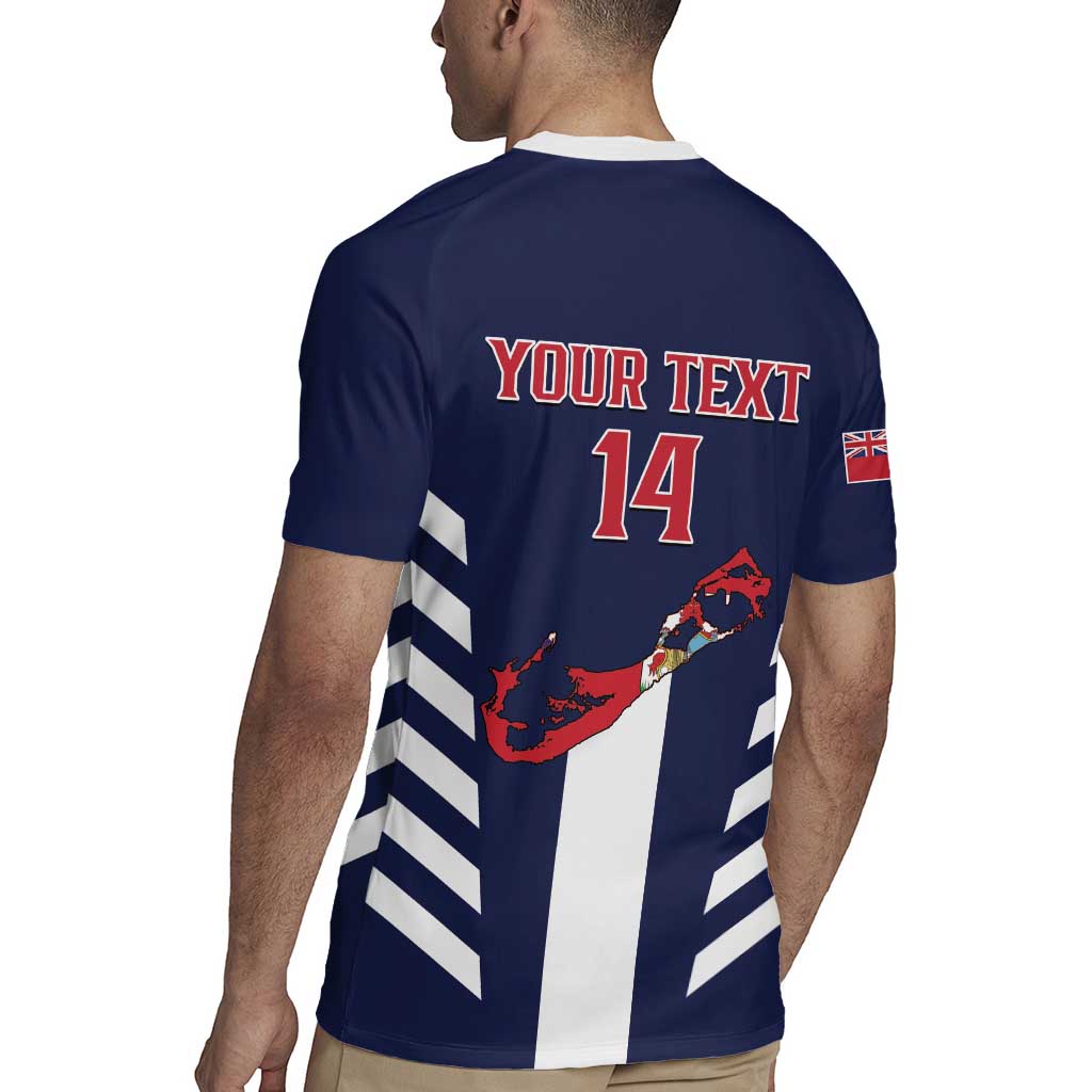 Custom Bermuda Football Rugby Jersey 2025 Go Gombey Warriors - Blue