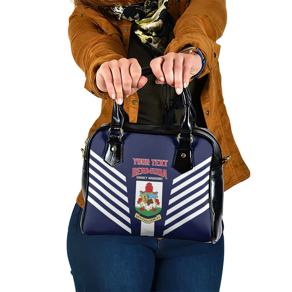 Custom Bermuda Football Shoulder Handbag 2025 Go Gombey Warriors - Blue
