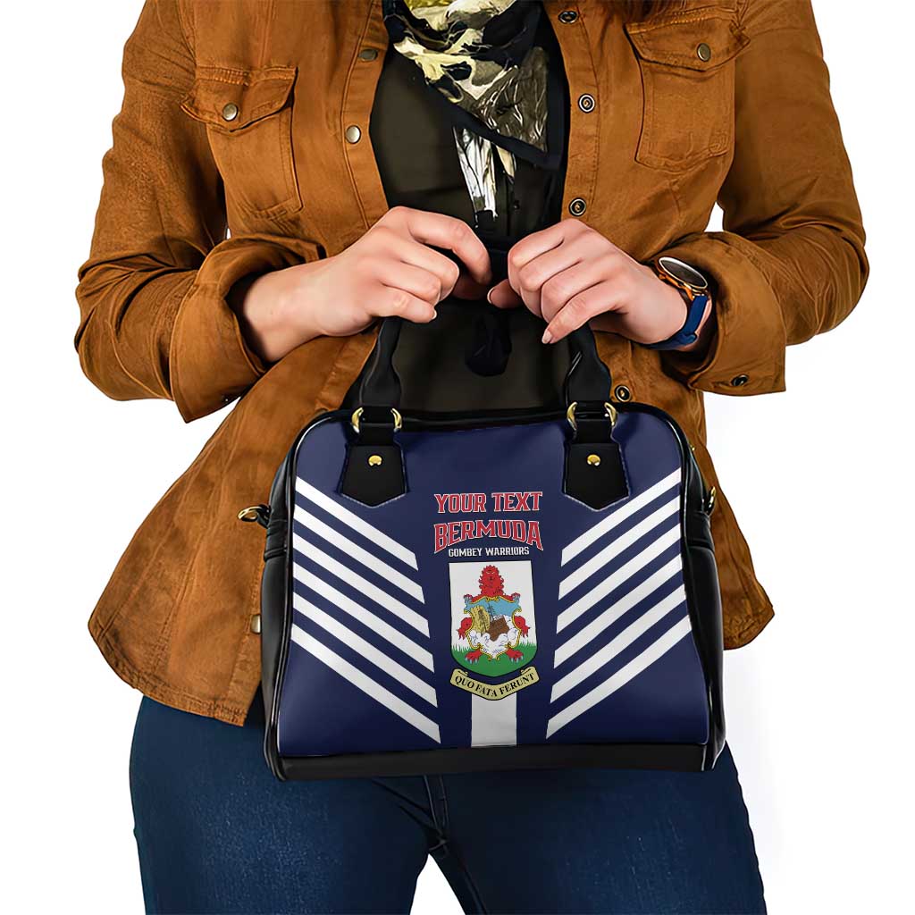 Custom Bermuda Football Shoulder Handbag 2025 Go Gombey Warriors - Blue