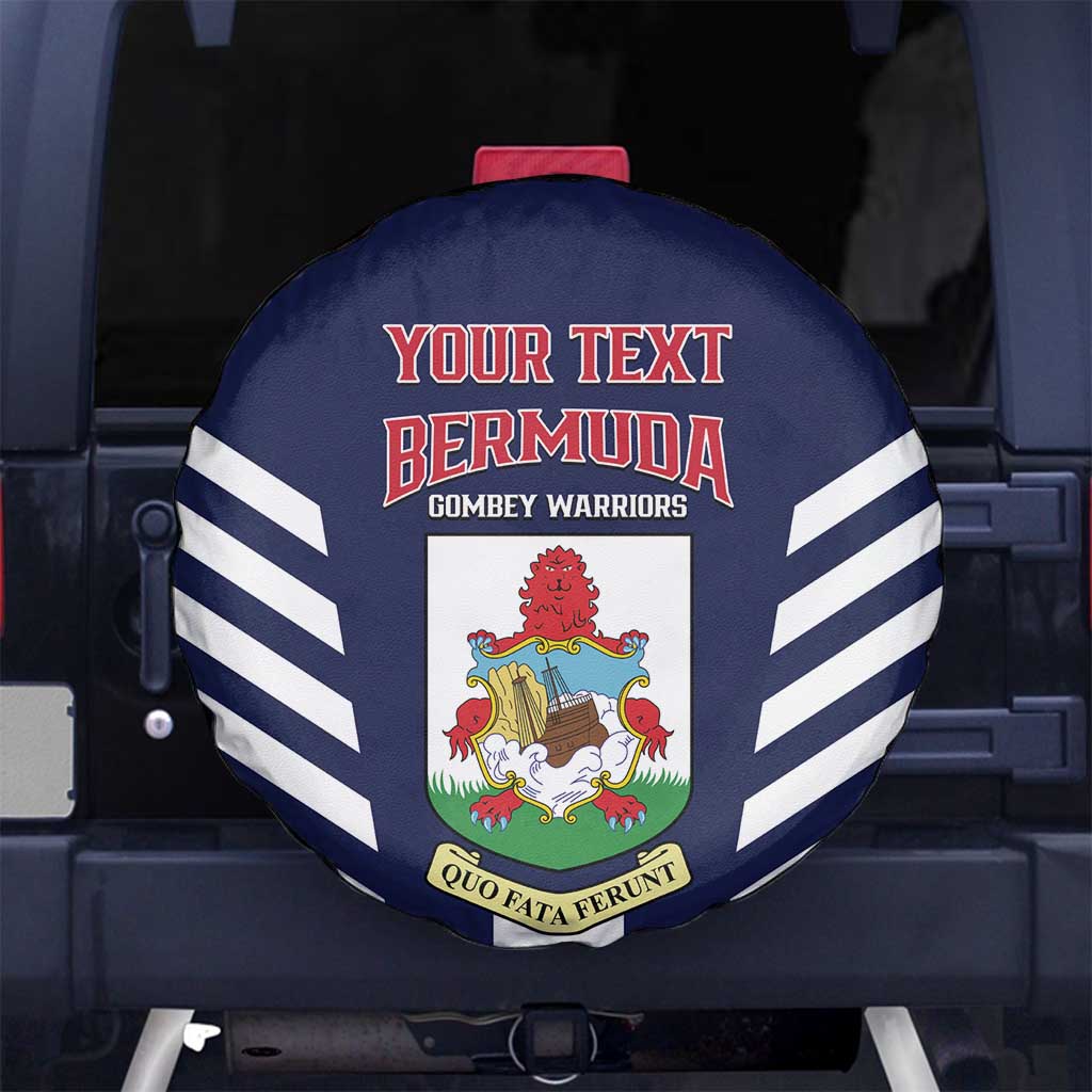 Custom Bermuda Football Spare Tire Cover 2025 Go Gombey Warriors - Blue