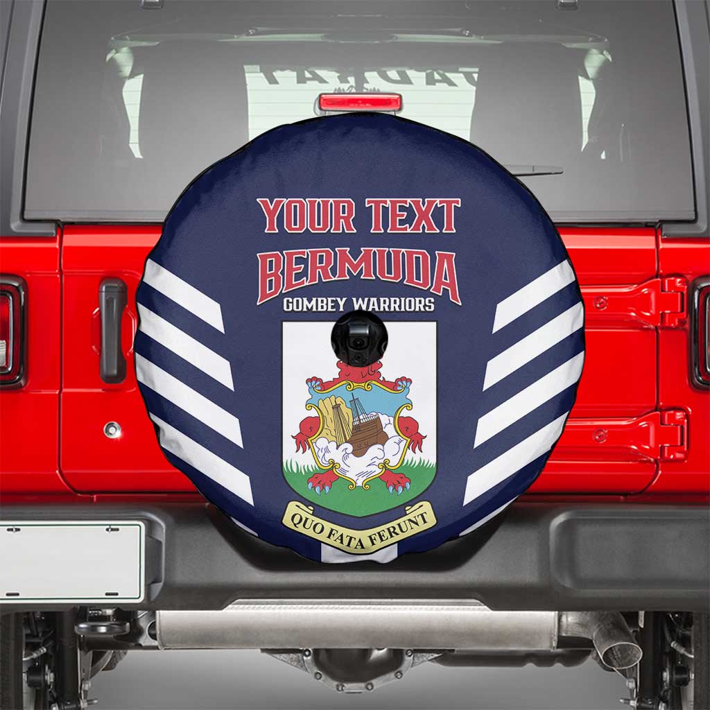Custom Bermuda Football Spare Tire Cover 2025 Go Gombey Warriors - Blue