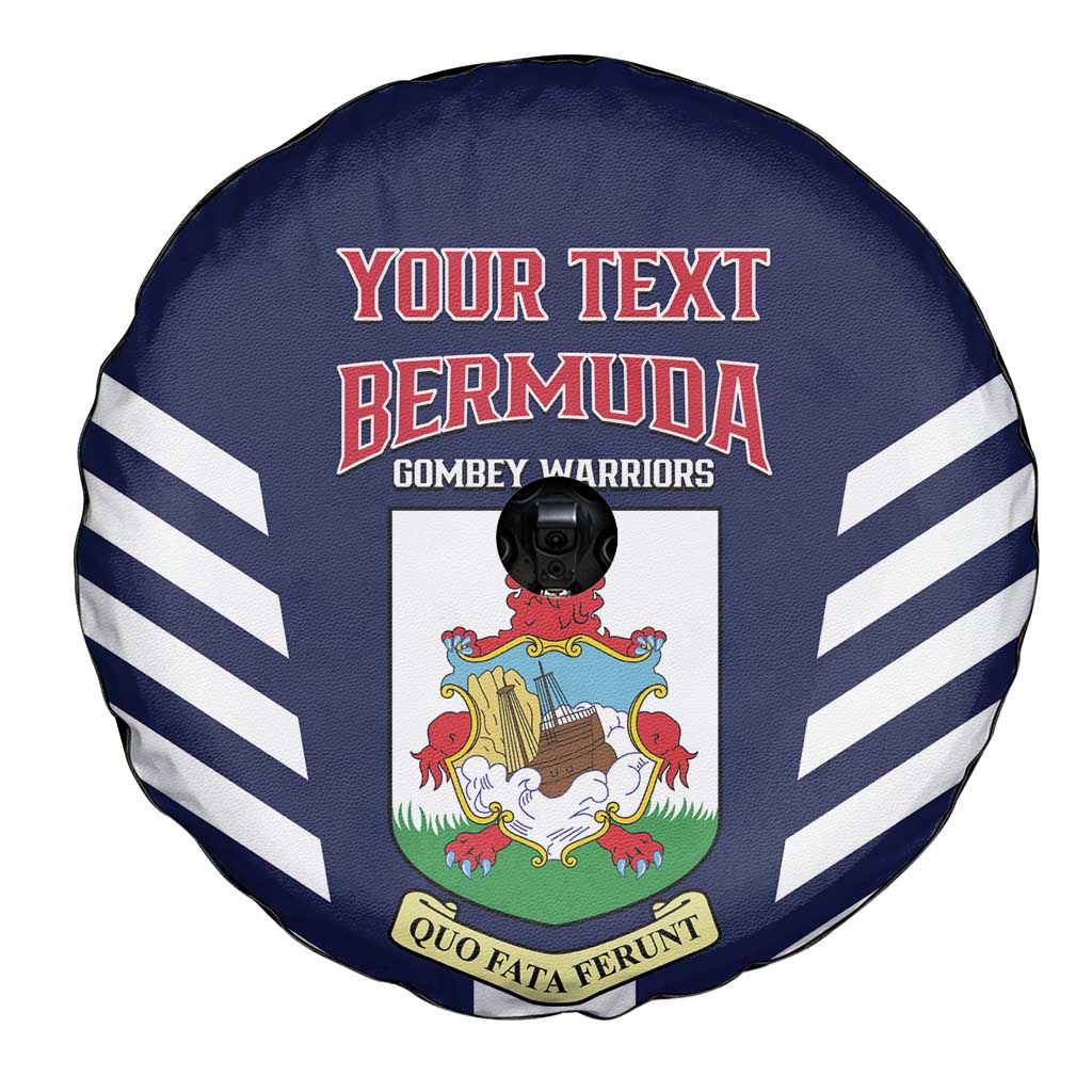 Custom Bermuda Football Spare Tire Cover 2025 Go Gombey Warriors - Blue