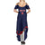 Custom Bermuda Football Summer Maxi Dress 2025 Go Gombey Warriors - Blue