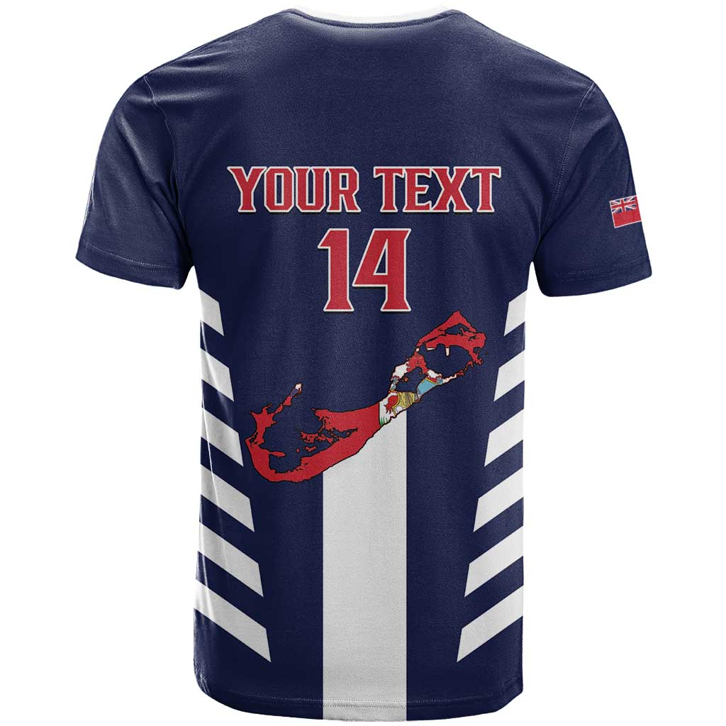 Custom Bermuda Football T Shirt 2025 Go Gombey Warriors - Blue