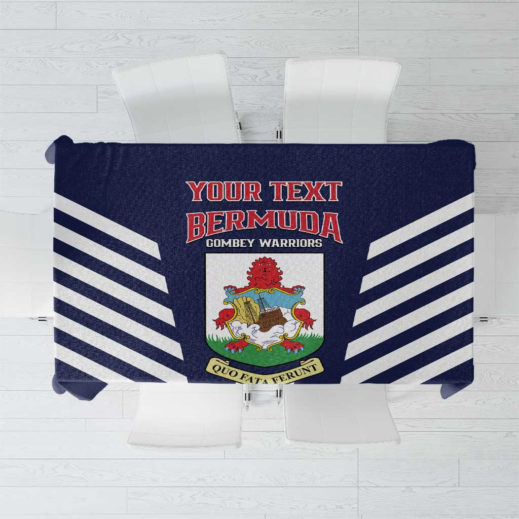 Custom Bermuda Football Tablecloth 2025 Go Gombey Warriors - Blue