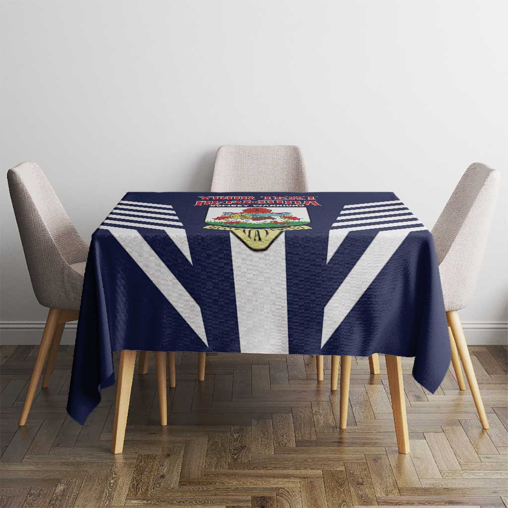 Custom Bermuda Football Tablecloth 2025 Go Gombey Warriors - Blue