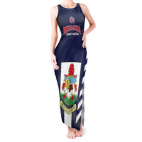 Custom Bermuda Football Tank Maxi Dress 2025 Go Gombey Warriors - Blue