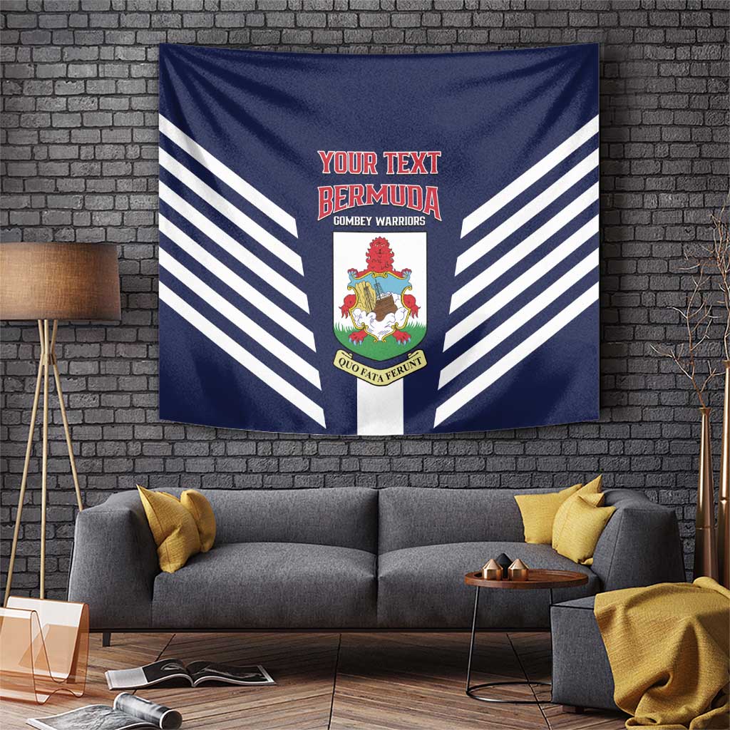Custom Bermuda Football Tapestry 2025 Go Gombey Warriors - Blue