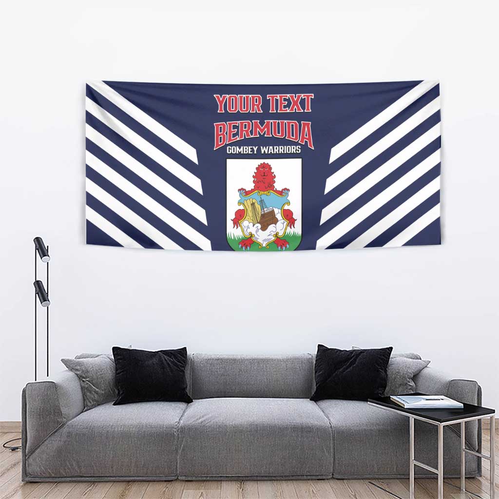Custom Bermuda Football Tapestry 2025 Go Gombey Warriors - Blue