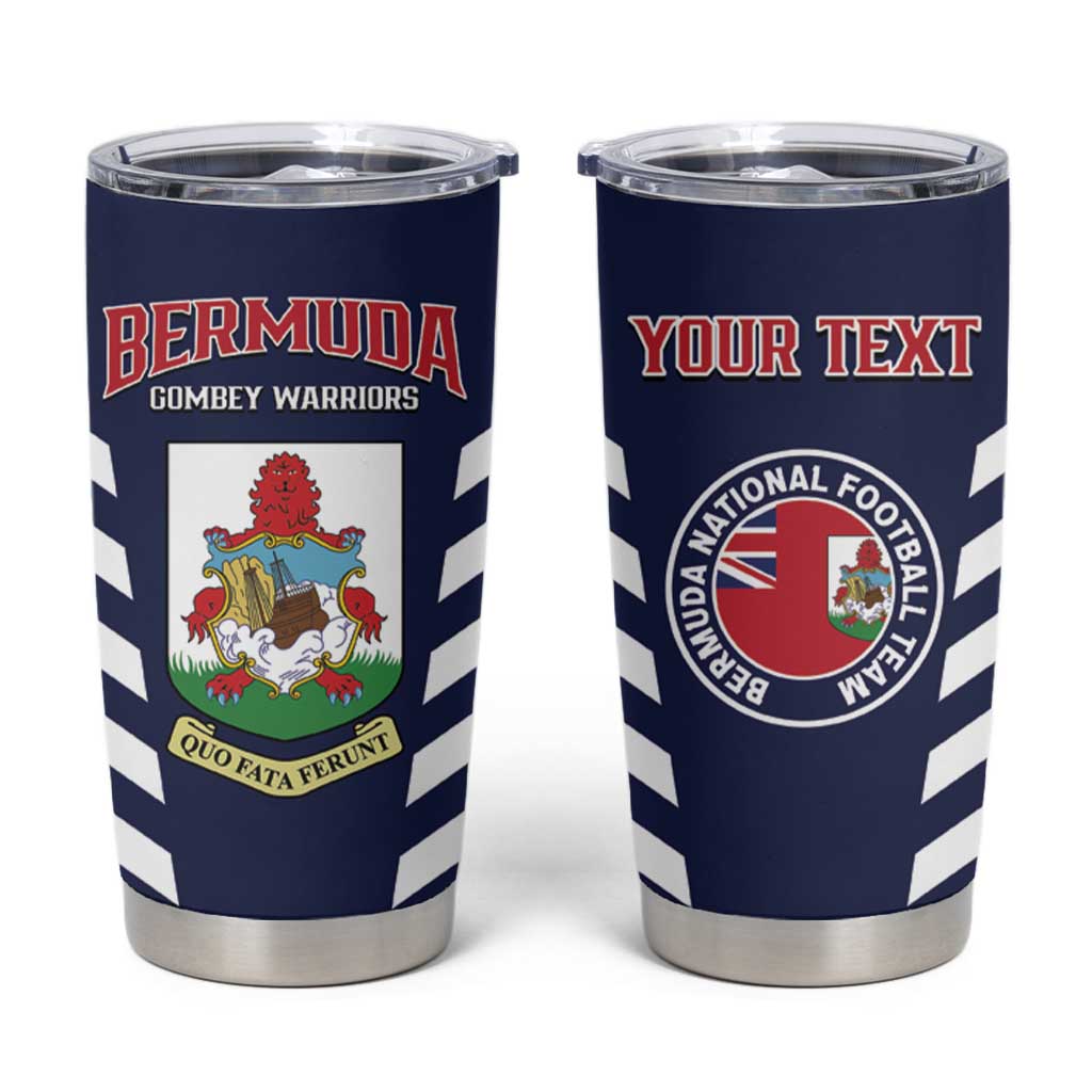 Custom Bermuda Football Tumbler Cup 2025 Go Gombey Warriors - Blue