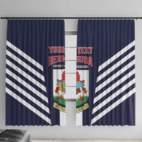 Custom Bermuda Football Window Curtain 2025 Go Gombey Warriors - Blue