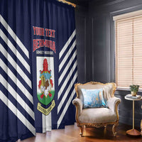 Custom Bermuda Football Window Curtain 2025 Go Gombey Warriors - Blue