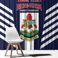 Custom Bermuda Football Window Curtain 2025 Go Gombey Warriors - Blue