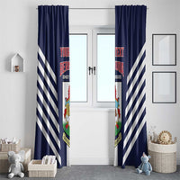 Custom Bermuda Football Window Curtain 2025 Go Gombey Warriors - Blue