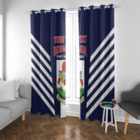 Custom Bermuda Football Window Curtain 2025 Go Gombey Warriors - Blue