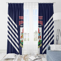 Custom Bermuda Football Window Curtain 2025 Go Gombey Warriors - Blue
