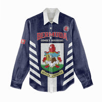 Custom Bermuda Football Women Casual Shirt 2025 Go Gombey Warriors - Blue