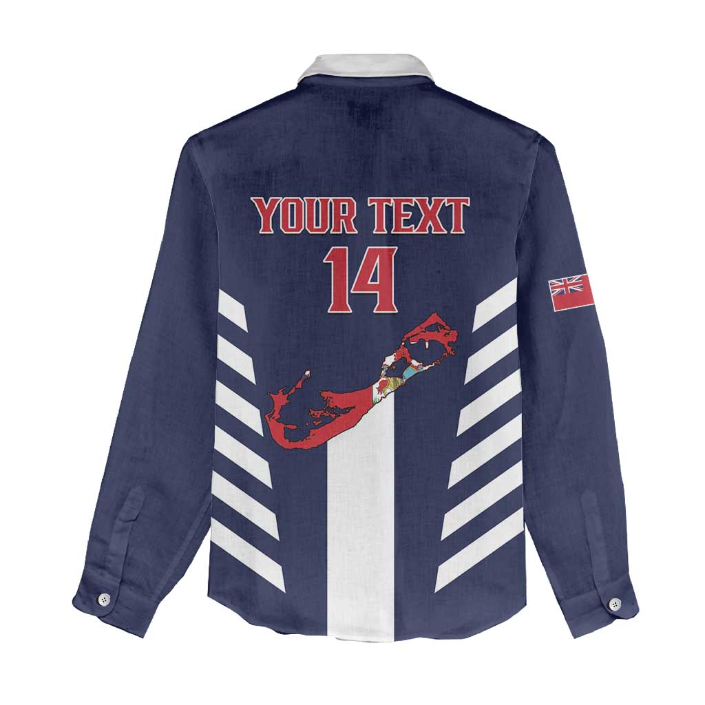 Custom Bermuda Football Women Casual Shirt 2025 Go Gombey Warriors - Blue