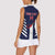 Custom Bermuda Football Women Sleeveless Polo Shirt 2025 Go Gombey Warriors - Blue