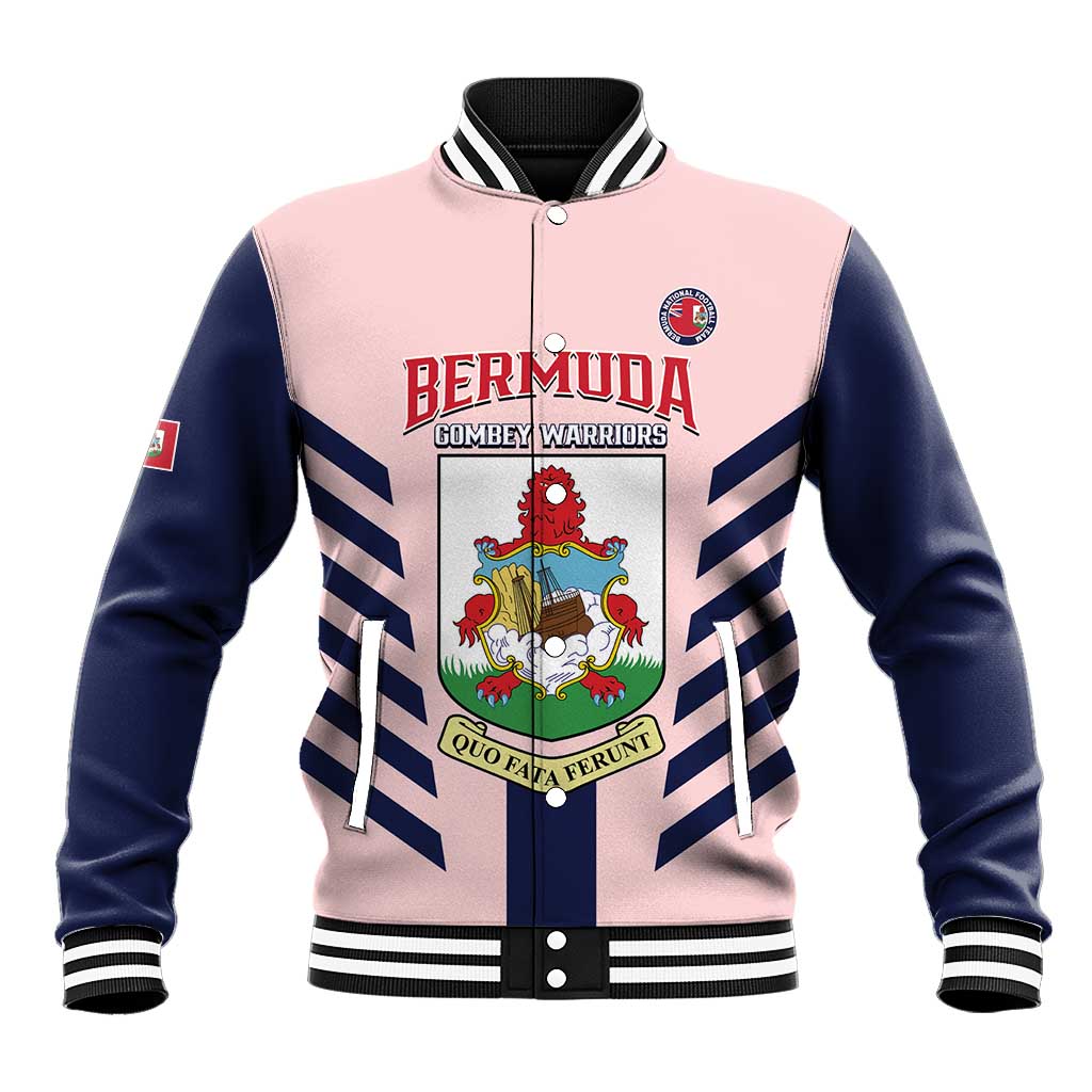 Custom Bermuda Football Baseball Jacket 2025 Go Gombey Warriors - Pink
