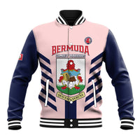 Custom Bermuda Football Baseball Jacket 2025 Go Gombey Warriors - Pink