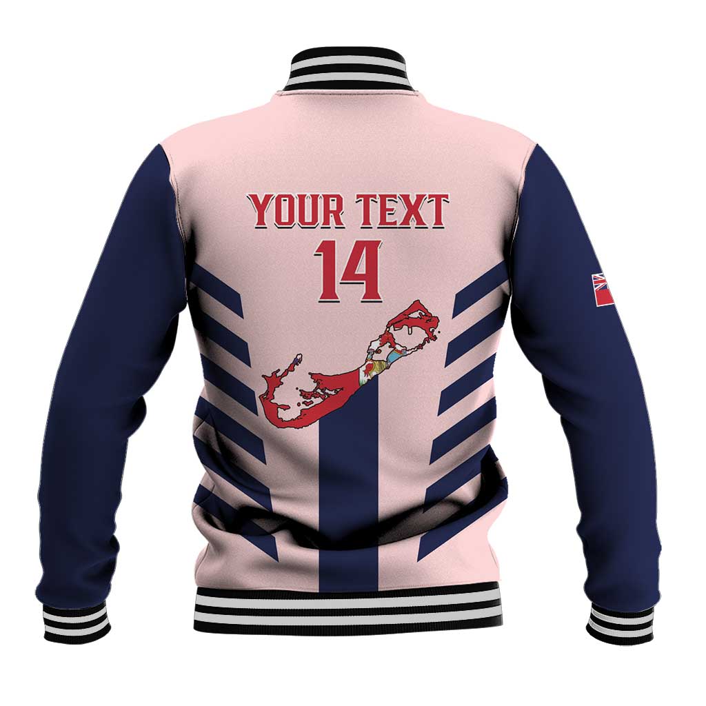 Custom Bermuda Football Baseball Jacket 2025 Go Gombey Warriors - Pink