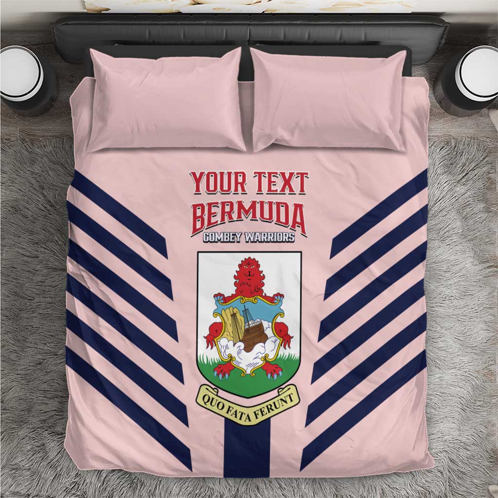 Custom Bermuda Football Bedding Set 2025 Go Gombey Warriors - Pink