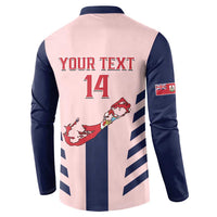 Custom Bermuda Football Button Sweatshirt 2025 Go Gombey Warriors - Pink